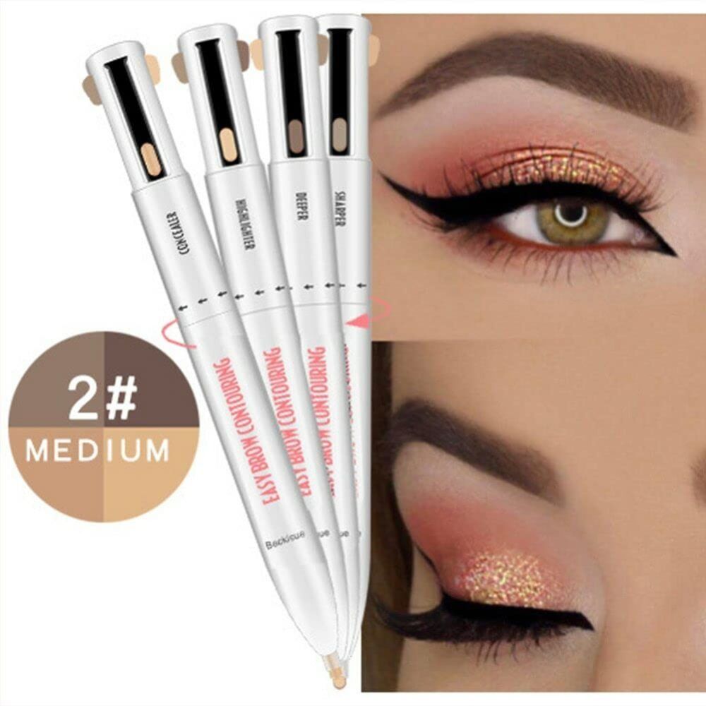 4-in-1 Eyebrow Pen Shape Fill Conceal Highlight