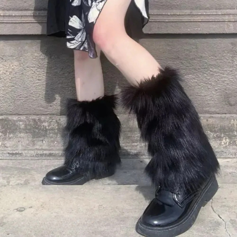 Faux Fur Leg Warmer Boot Covers