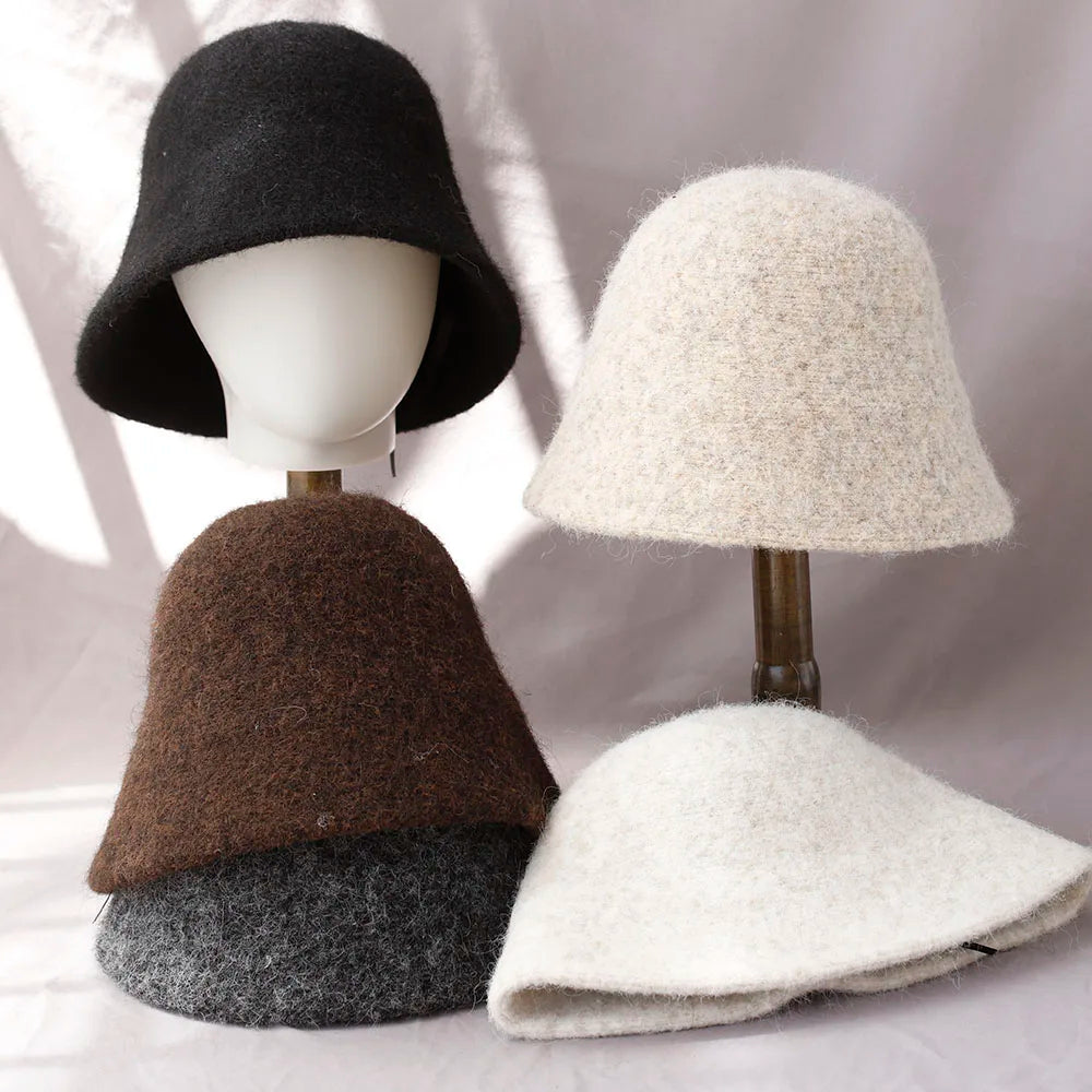 Flexora Women's Winter Wool Bucket Hat