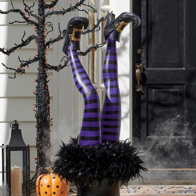 Halloween Witch Leg Stakes Set 2