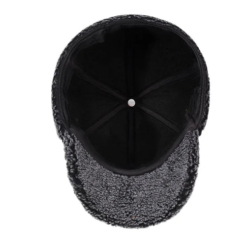 Baseball Cap With Fleece Earflaps For Winter