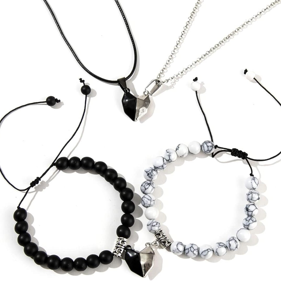 Valentine's Magnetic Heart Couple's Necklace And...