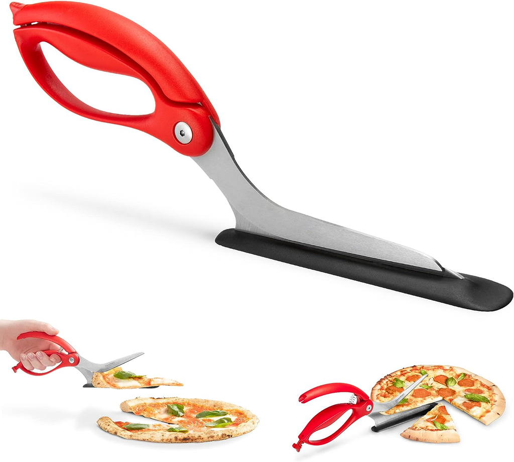 Non-Stick Pizza Scissors With Protective Server