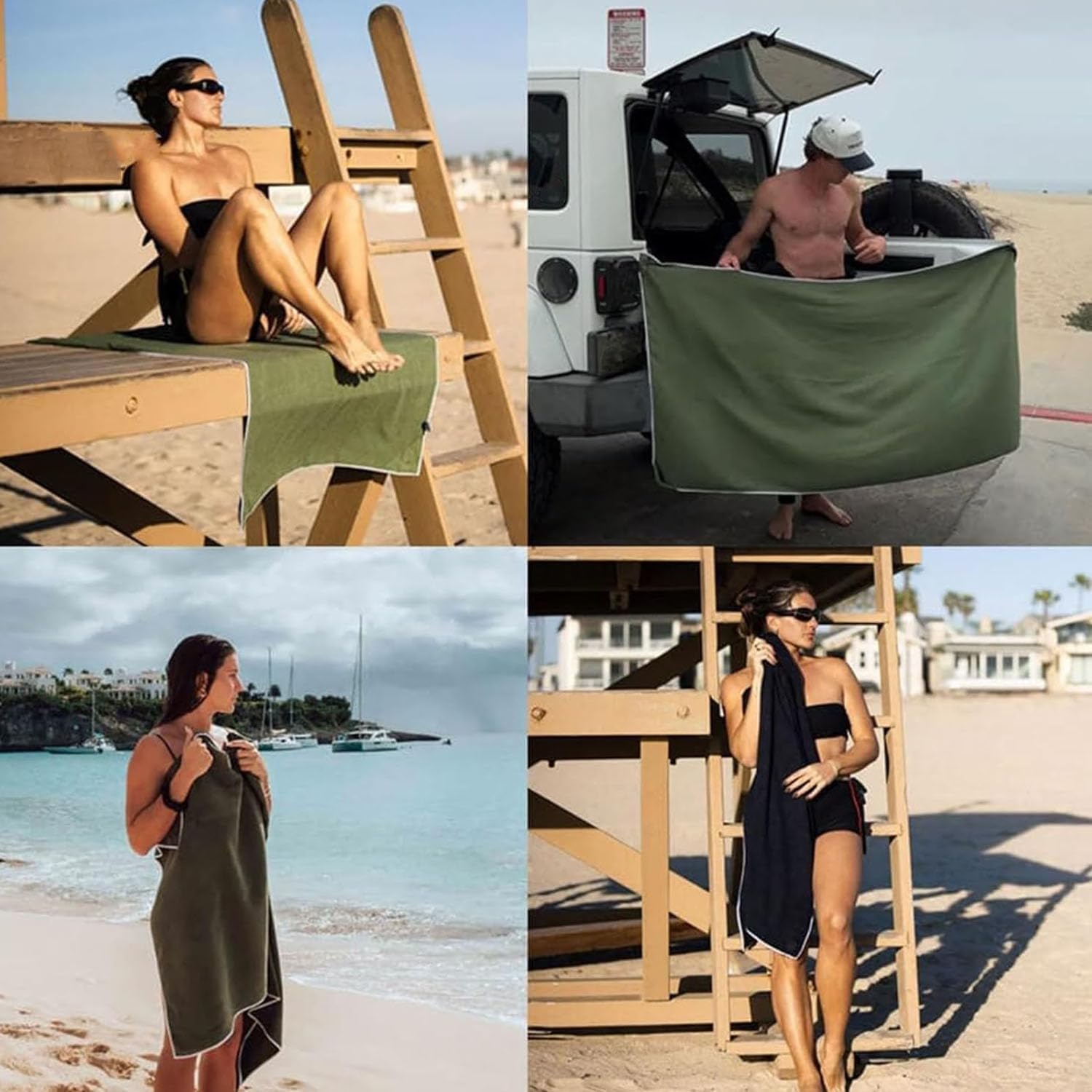 Magnetic Quick-Dry Beach Towel