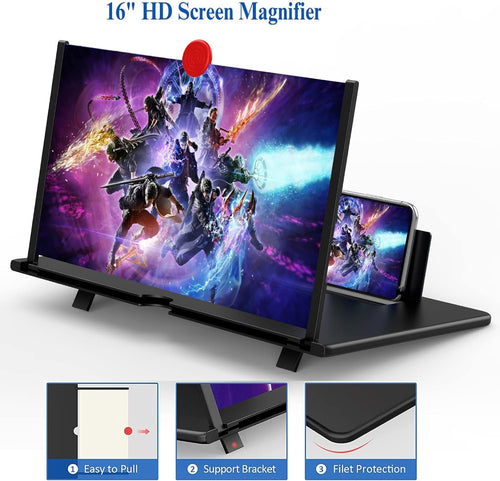 16 Inch Phone Screen Magnifier For Movies, Videos, And