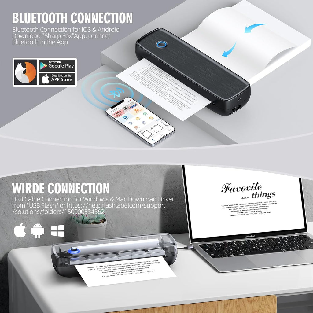 Flexora Wireless Inkless Thermal Printer