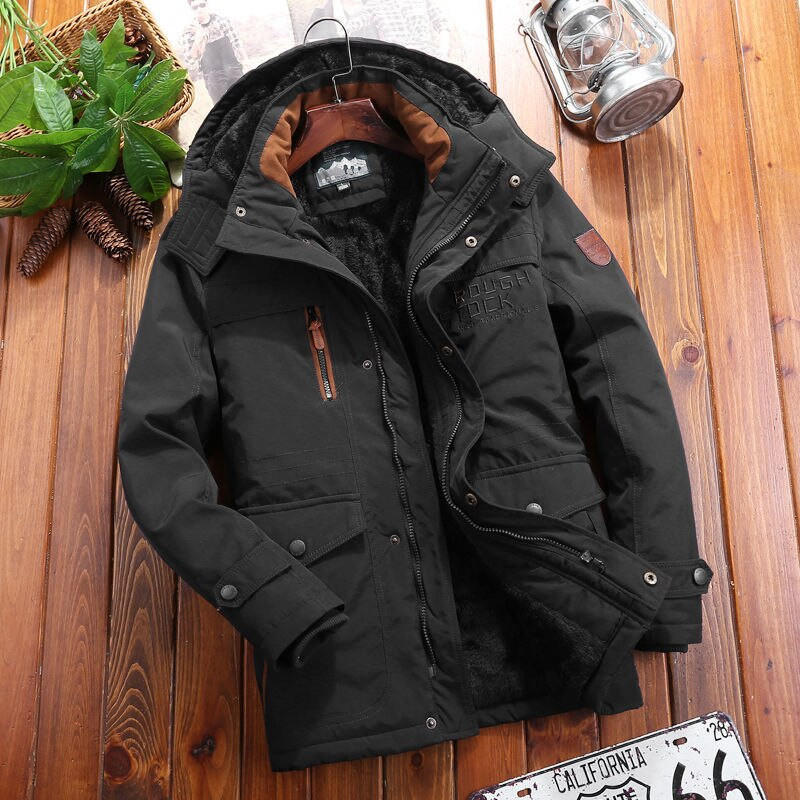 Multi-pocket Padded Fleece Jacket
