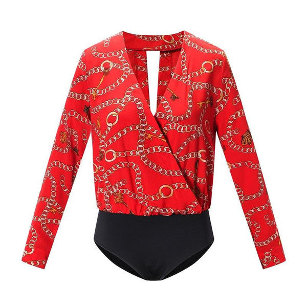Vintage Printed Bodysuit