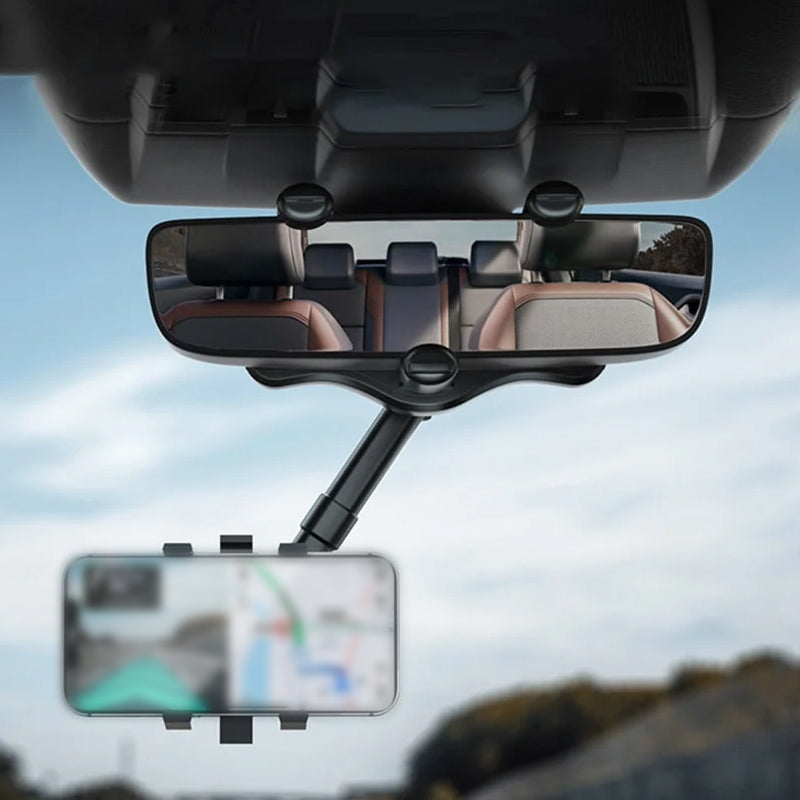 360° Rotating Multifunctional Car Mirror Phone Holder
