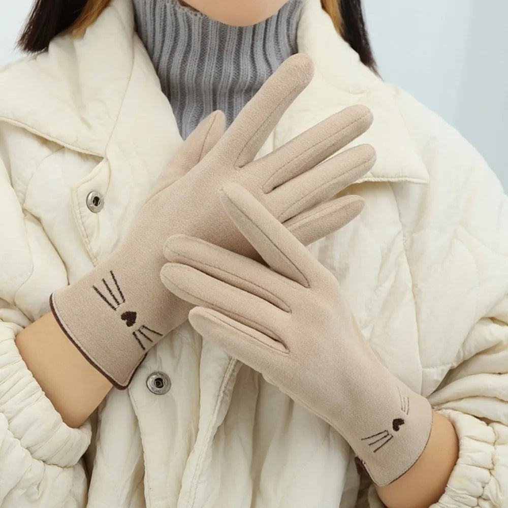 Cat Touchscreen Winter Gloves For Women
