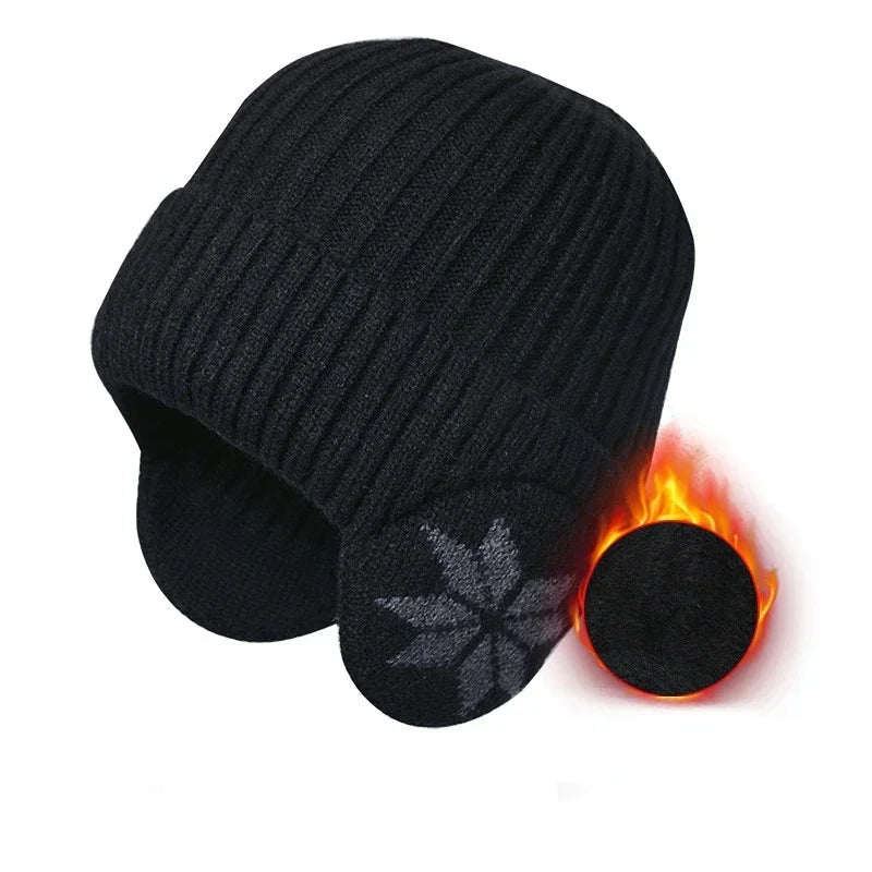 Unisex Winter Knit Beanie With Ear Protection