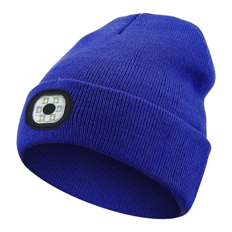 Rechargeable LED Beanie Hat For Winter