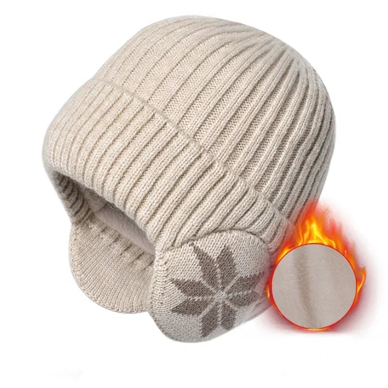 Unisex Winter Knit Beanie With Ear Protection