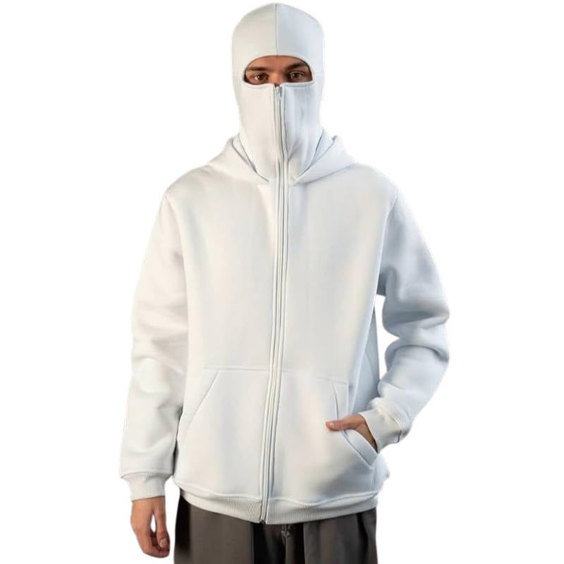 Unisex Full Zip Balaclava Hoodie