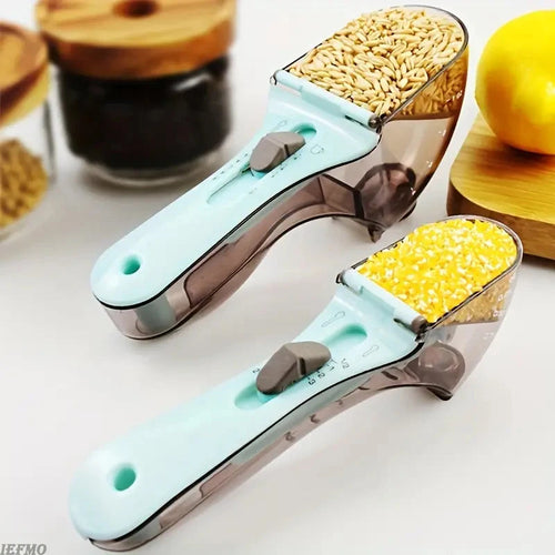 2Pcs Adjustable Measuring Cup And Spoon