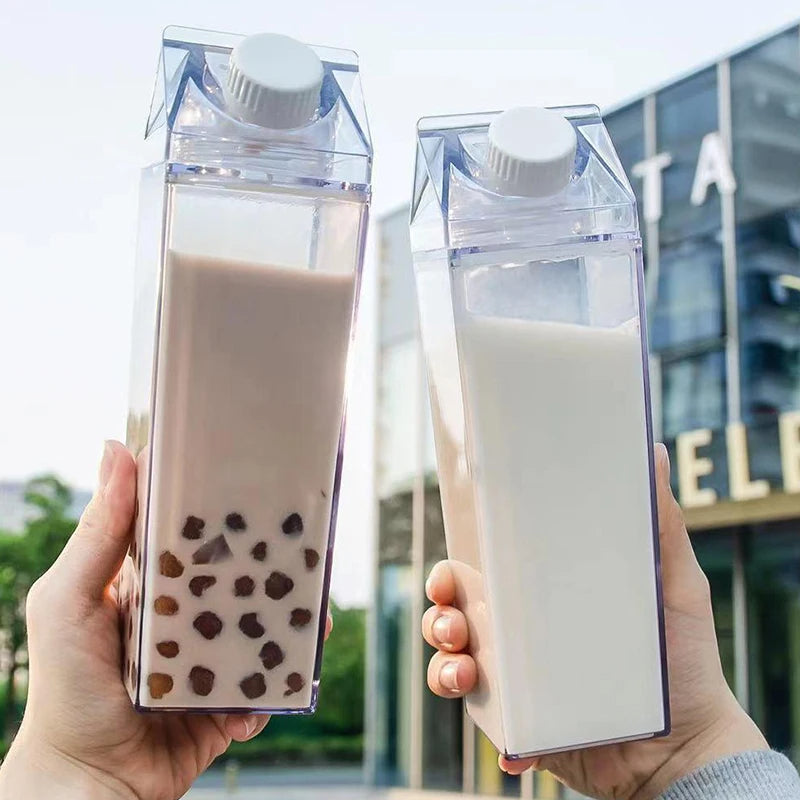 Transparent Milk Carton Water Bottle