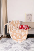Christmas Wool Blanket Throw for Sofa and Bed