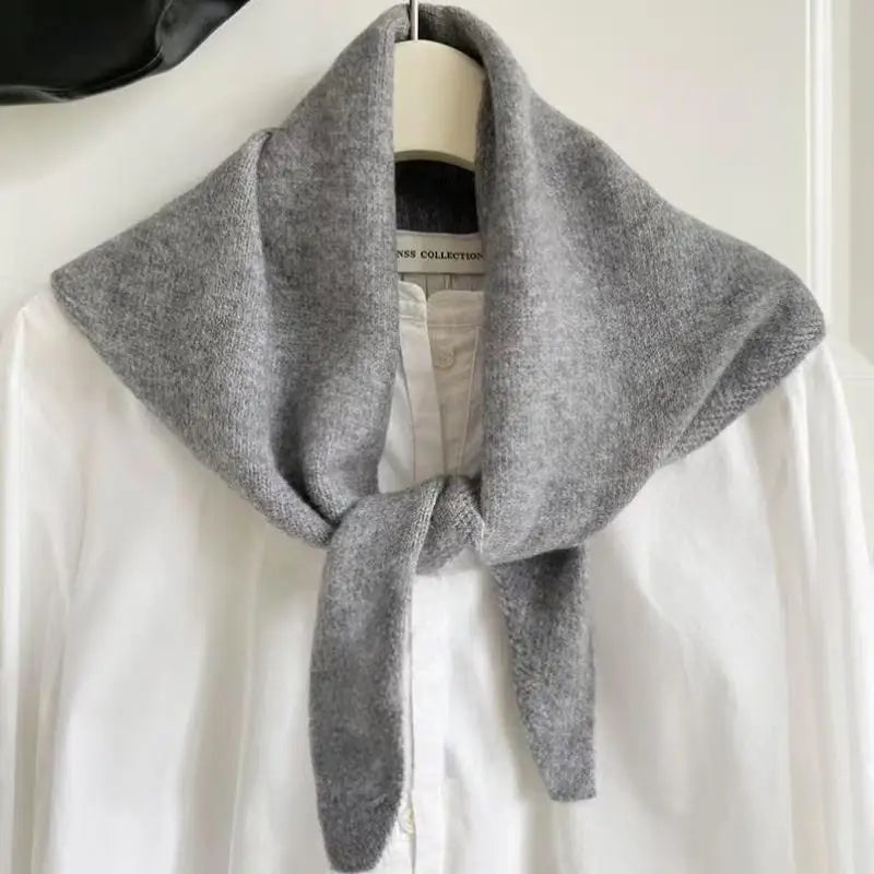 Korean Style Knitted Scarf For Winter Women