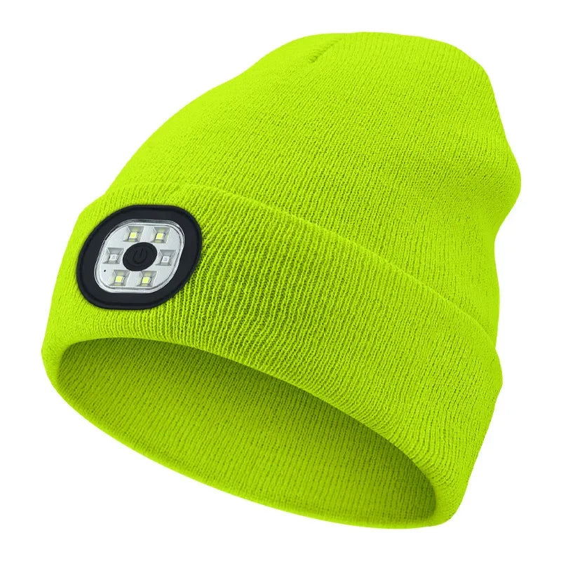 Rechargeable LED Beanie Hat For Winter