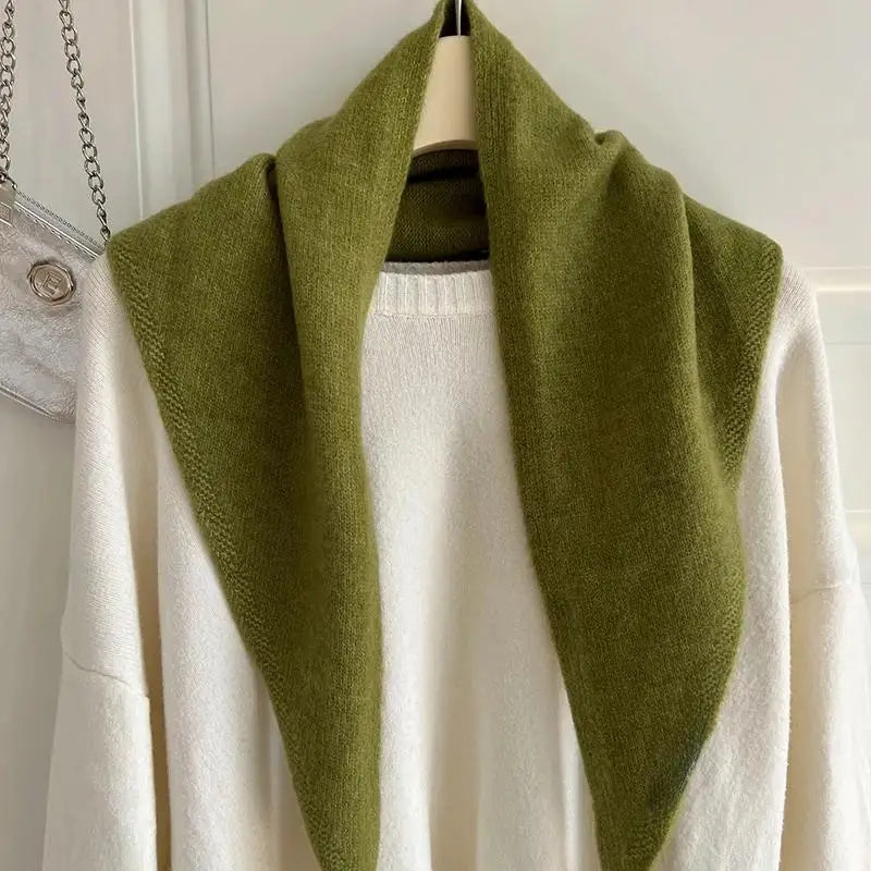 Korean Style Knitted Scarf For Winter Women