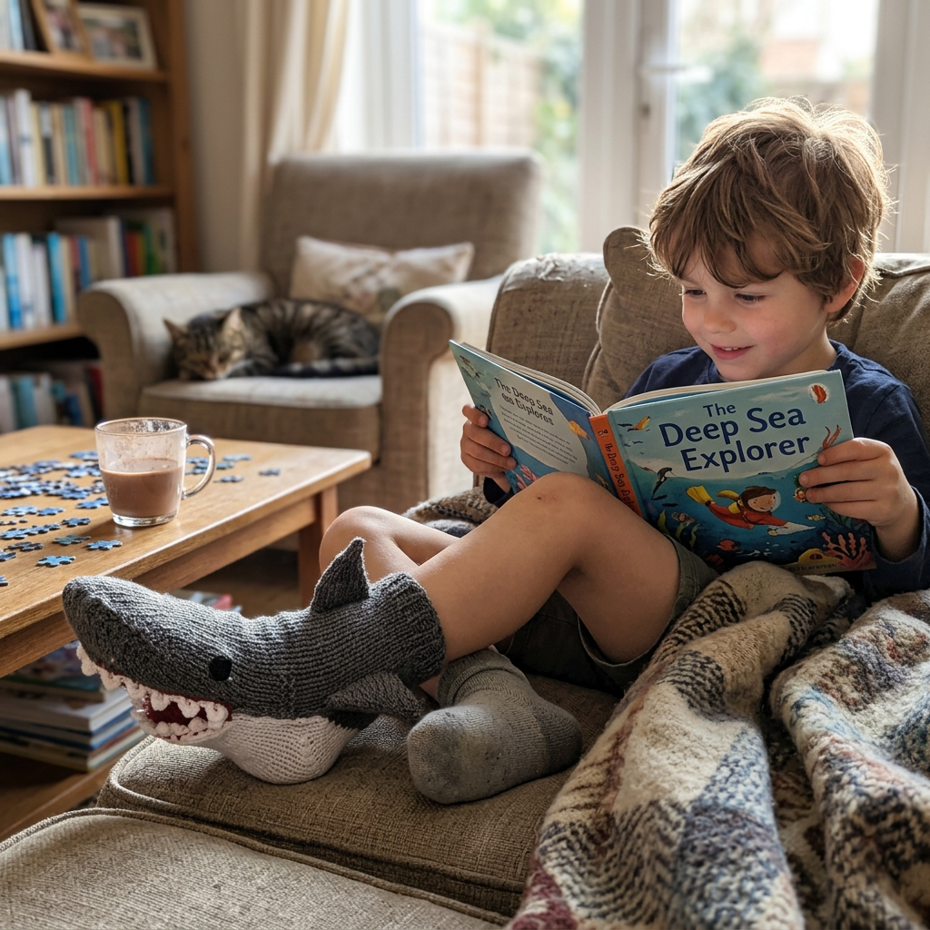 3D Knitted Crocodile Socks