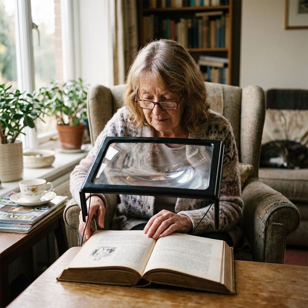 3x Magnifying Glass For Reading With LED Light