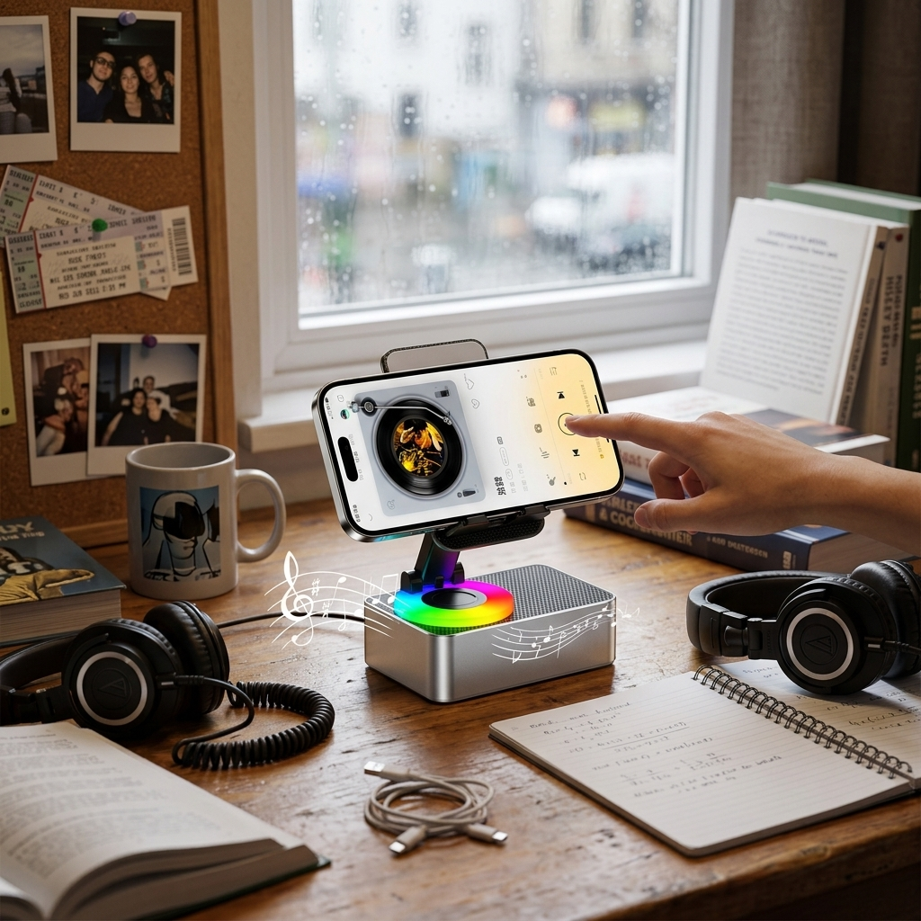 4-in-1 Phone Stand With Bluetooth Speaker