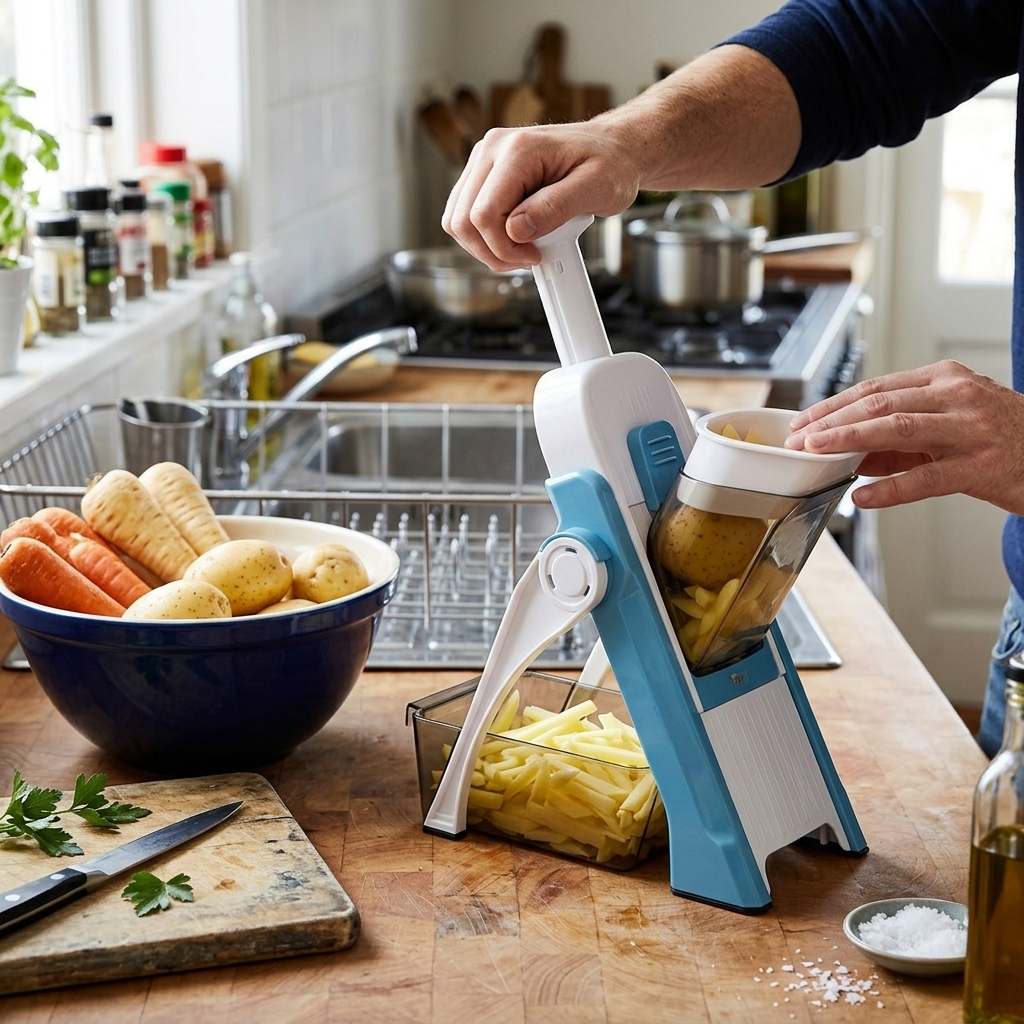 5-in-1 Vegetable Slicer with Collecting Tray