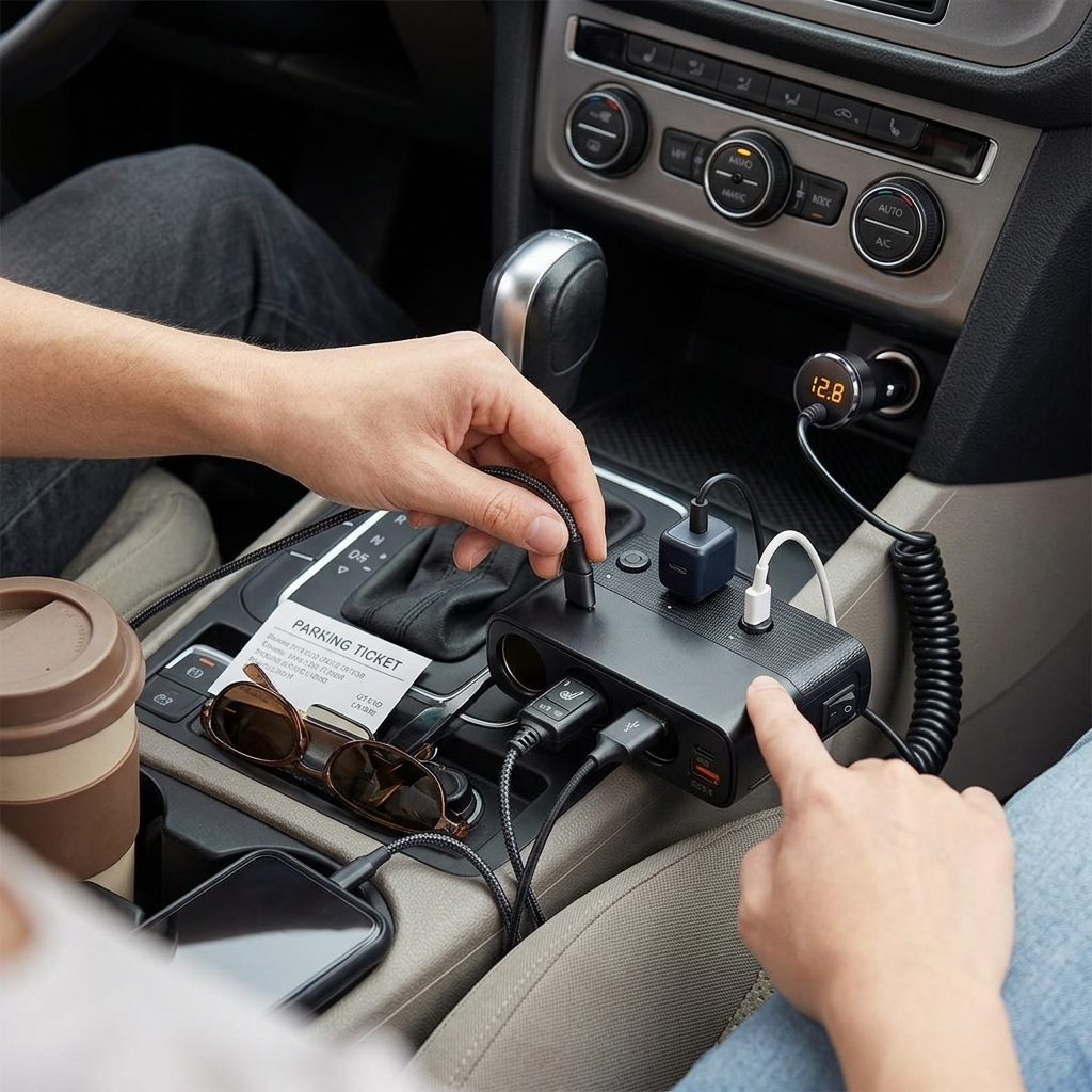 7-in-1 Car Cigarette Lighter Adapter