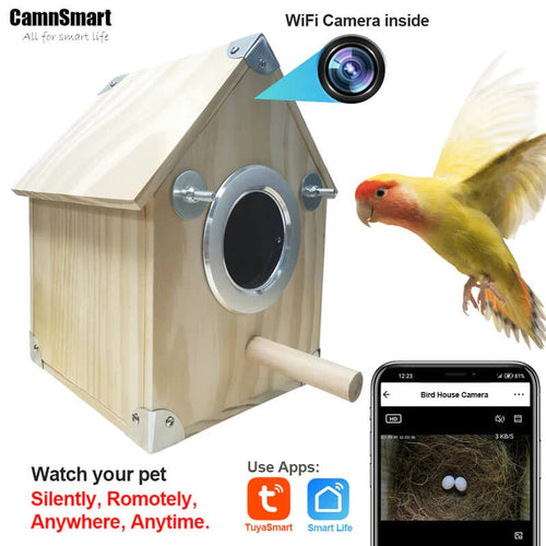 Bird Watching Nesting Feeder Nest Cam Box With Camera