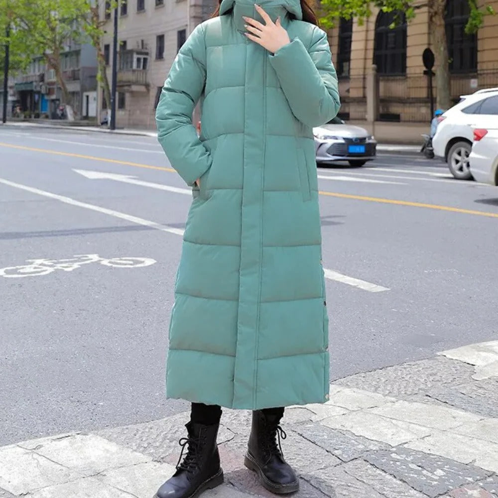 Long Quilted Winter Jacket