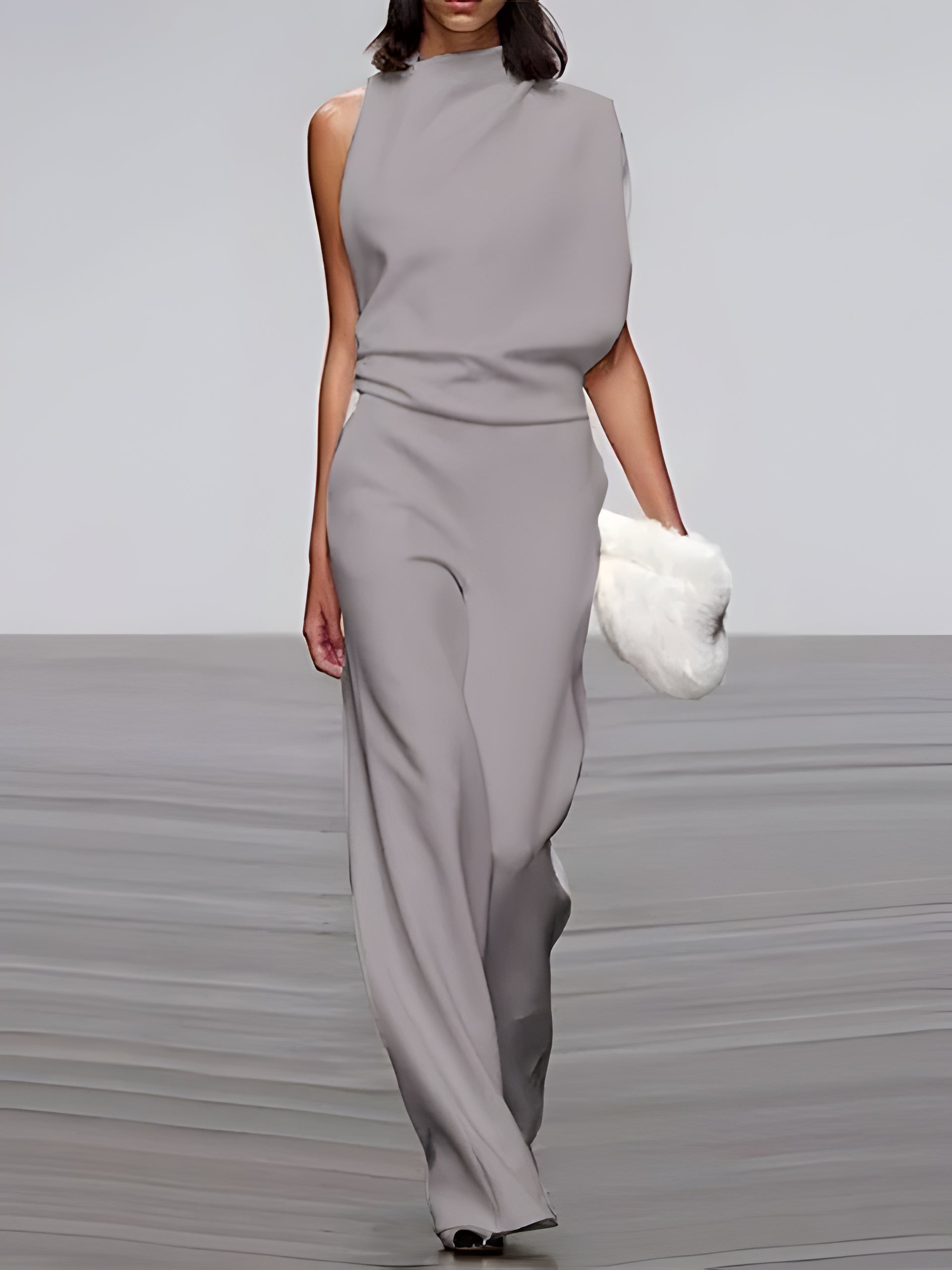 Women's Sleeveless Flared Jumpsuit