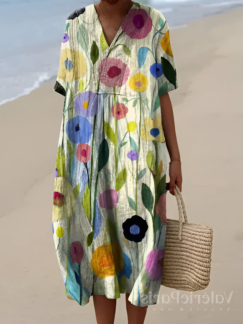 Summer Floral Midi Dress
