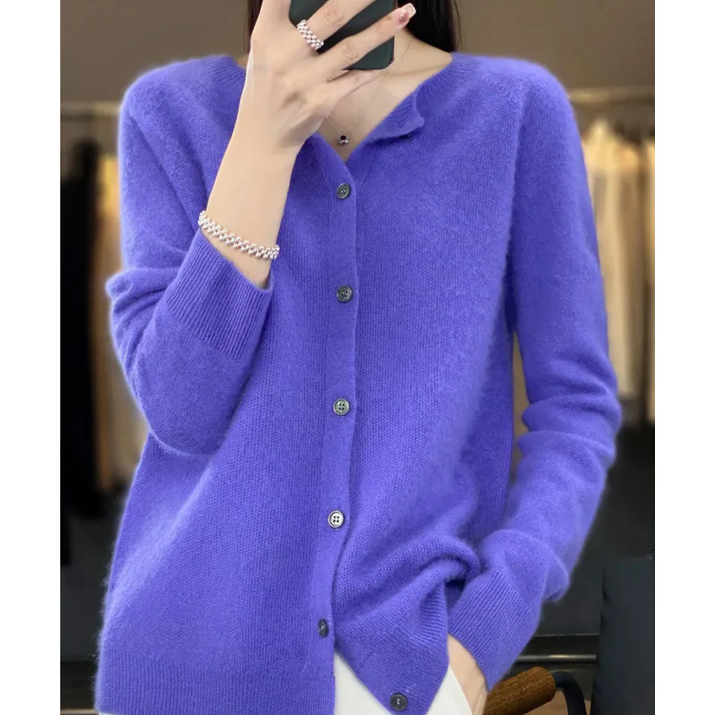 Women's Round Neck Cardigan