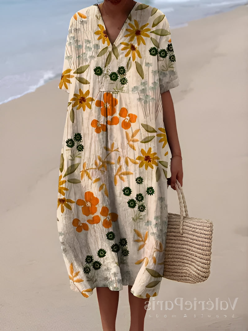 Summer Floral Midi Dress