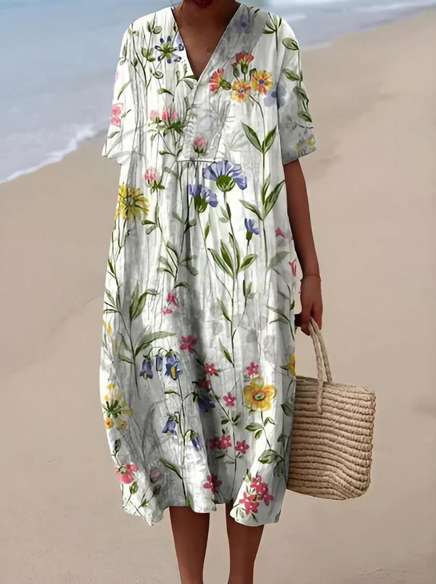 Summer Floral Midi Dress