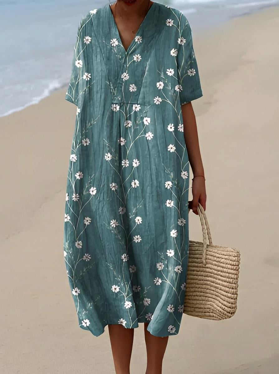 Summer Floral Midi Dress