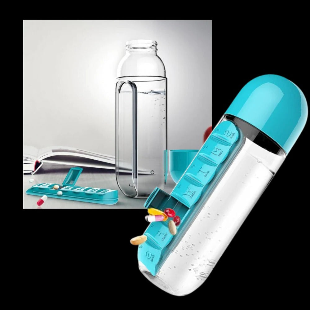 Water Bottle With Pill Holder