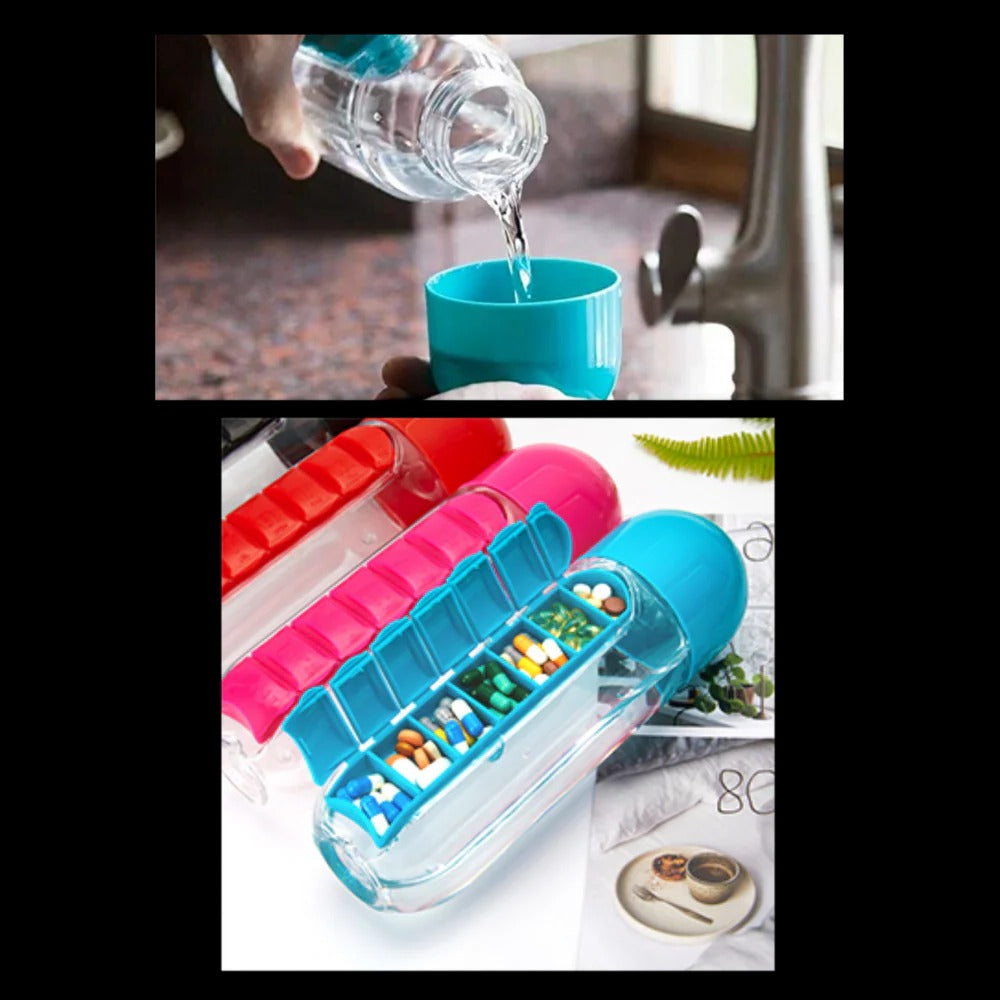 Water Bottle With Pill Holder