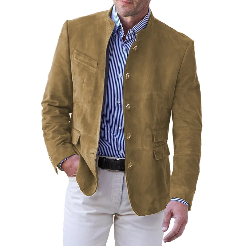 Classic Button-down Jacket For Men