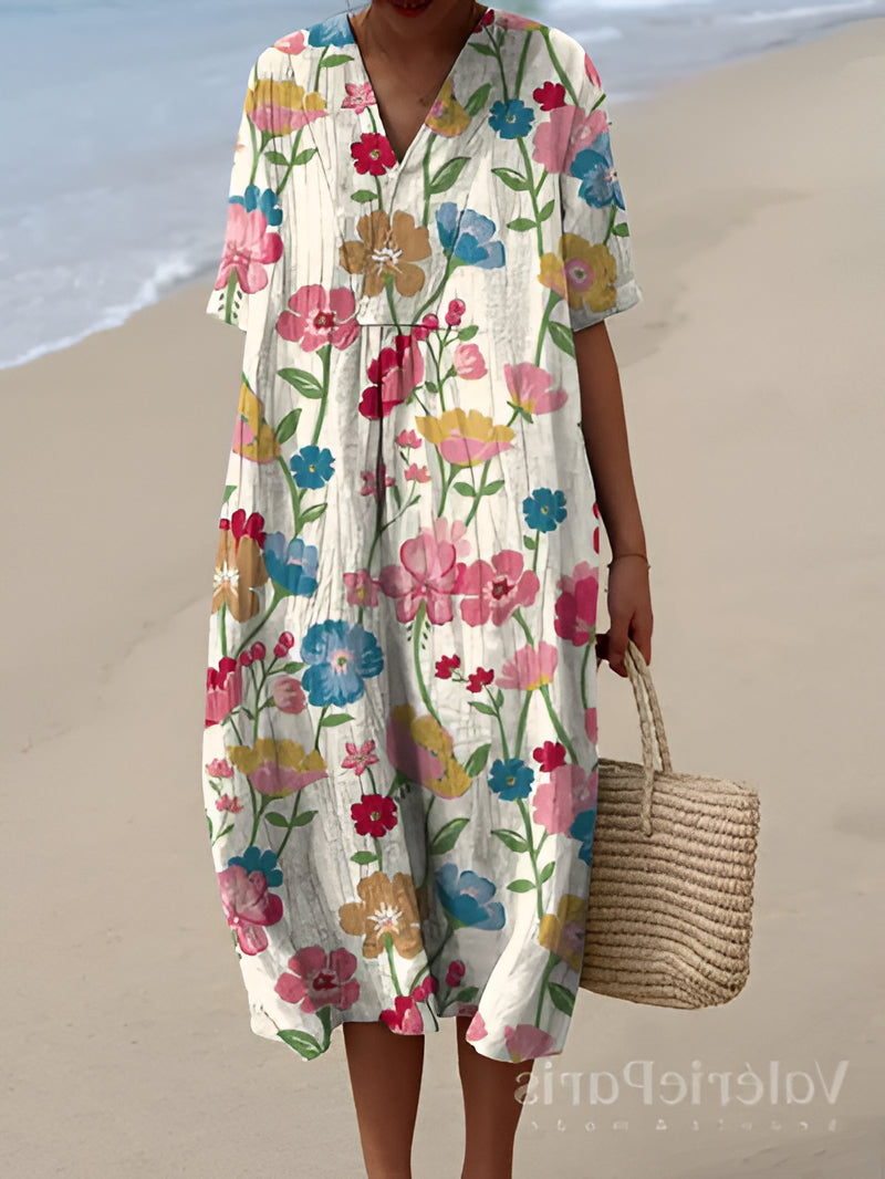 Summer Floral Midi Dress