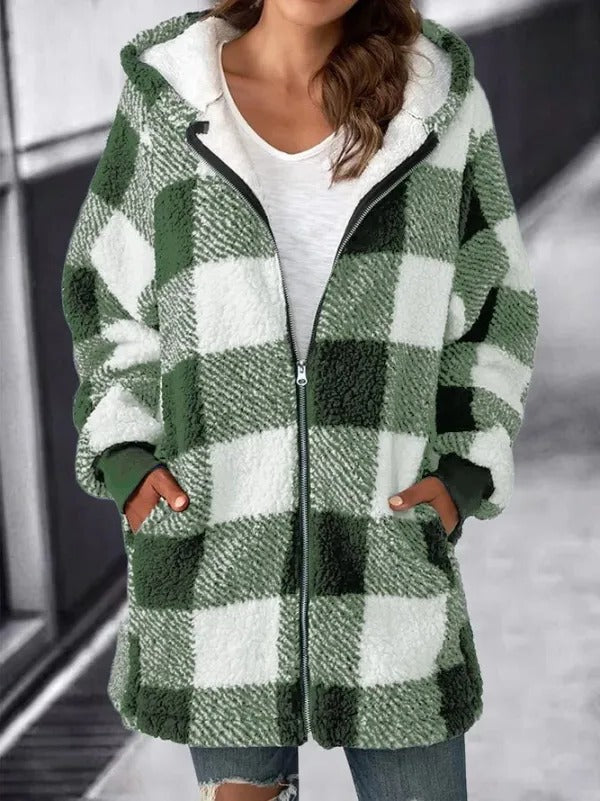 Women's Oversized Plaid Overcoat