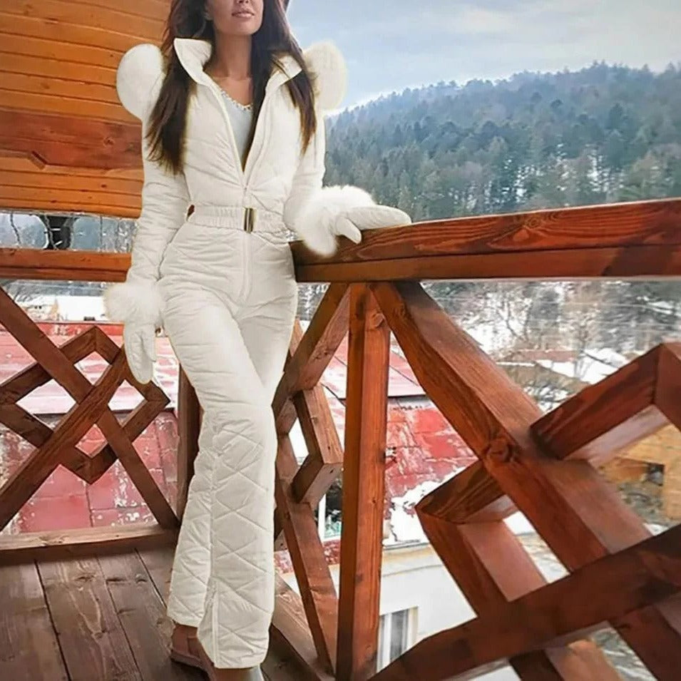 Stylish Winter Casual Snowboard Ski Suit With Zipper For...