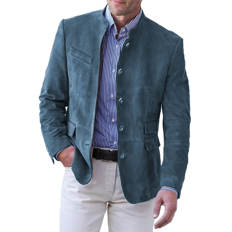 Classic Button-down Jacket For Men