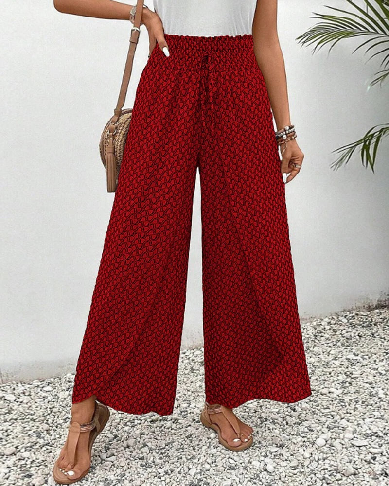 Women's Geometric Print Trousers