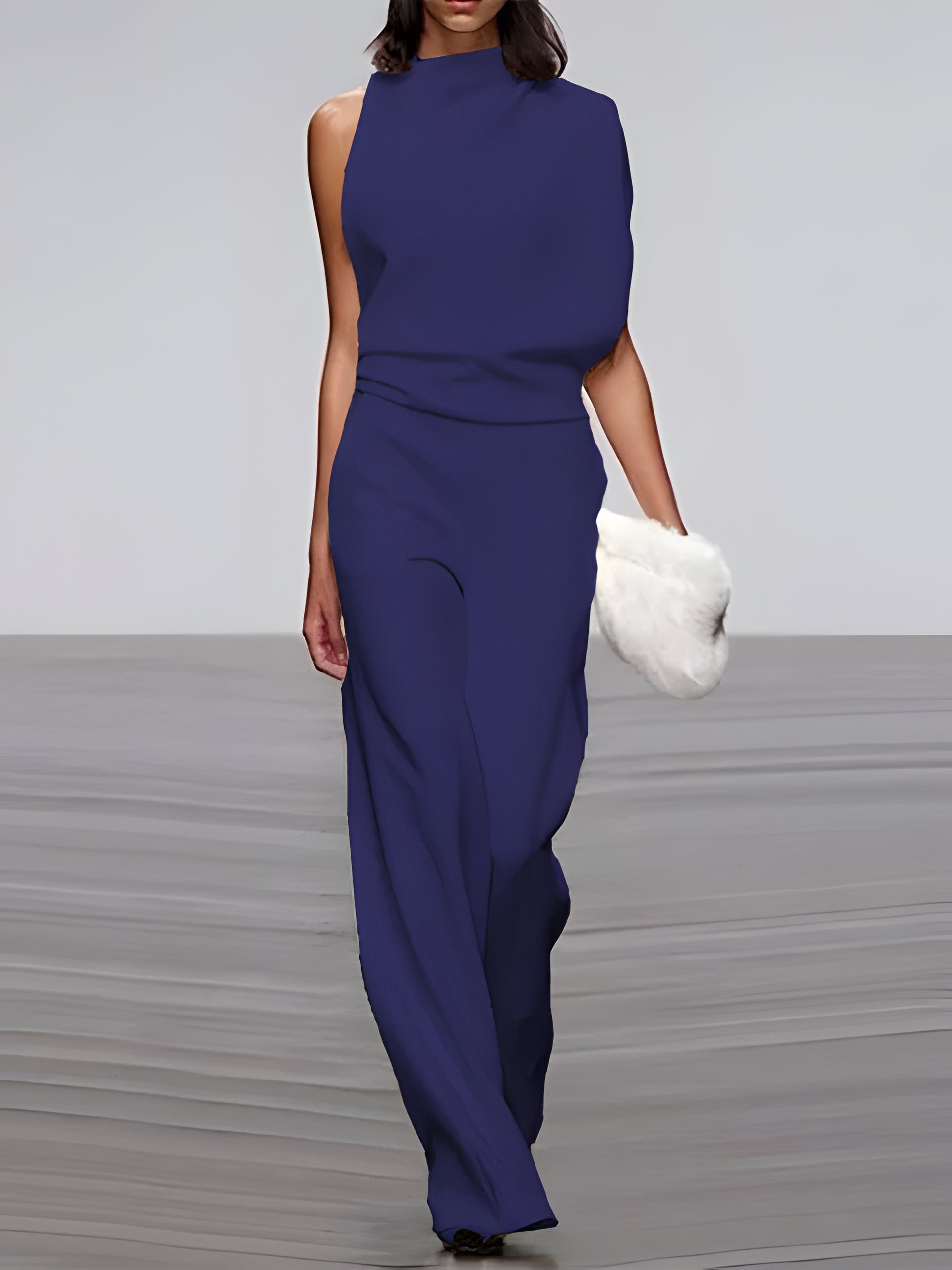 Women's Sleeveless Flared Jumpsuit