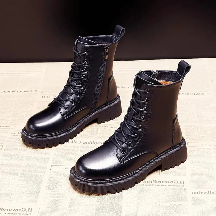Leather winter boots