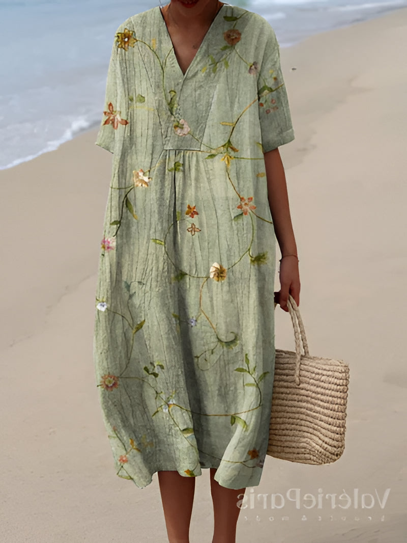 Summer Floral Midi Dress