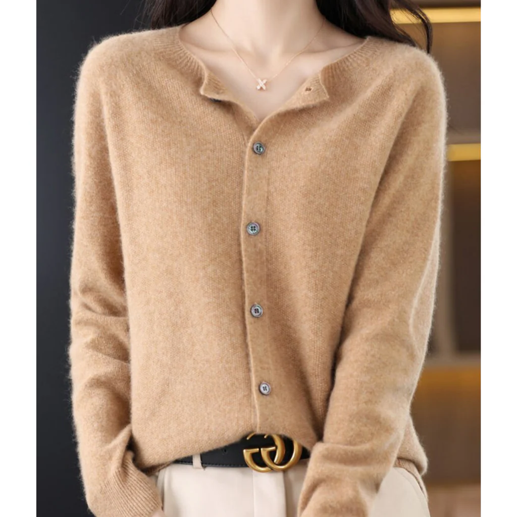 Women's Round Neck Cardigan