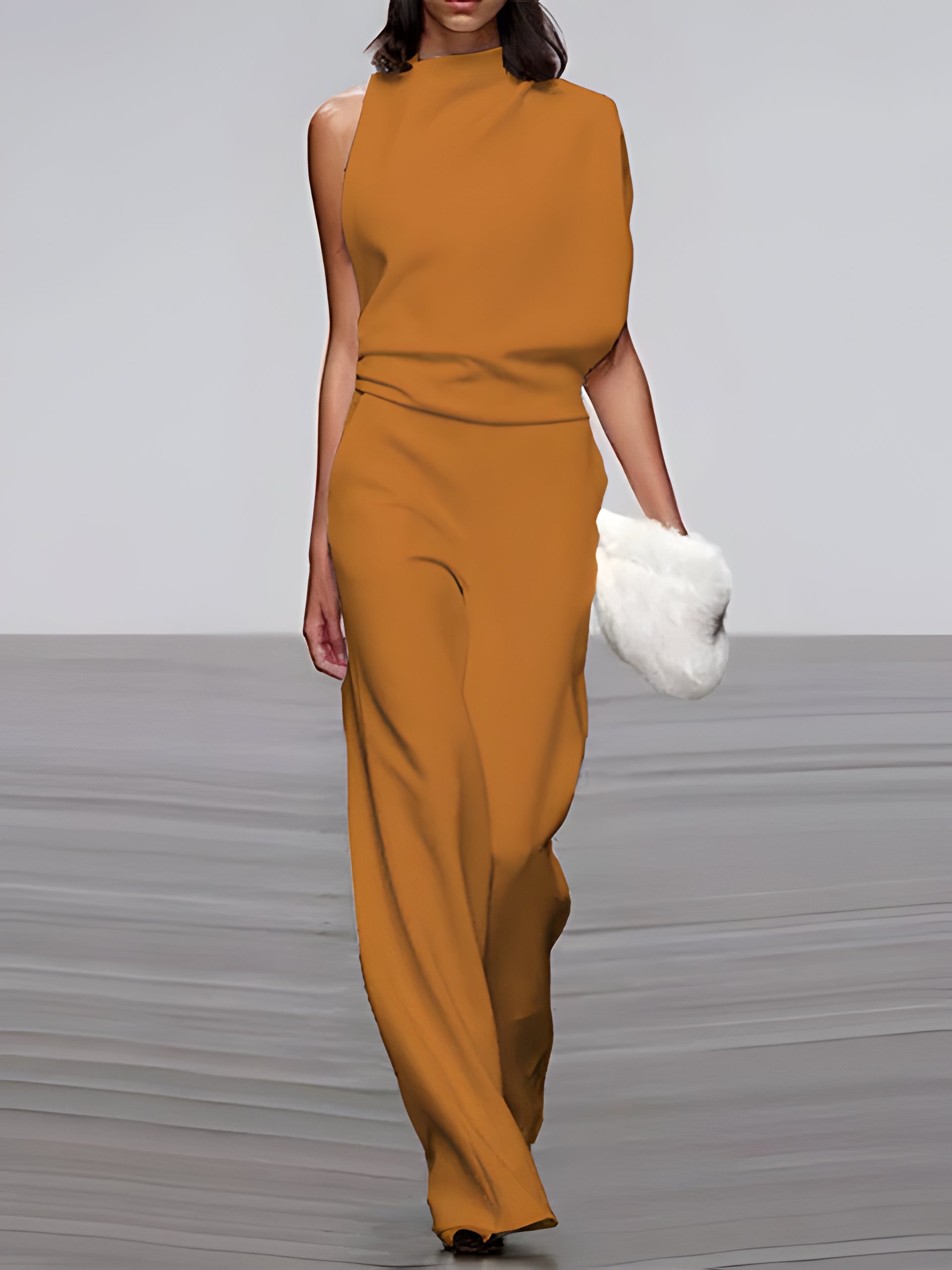 Women's Sleeveless Flared Jumpsuit